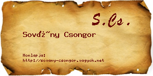 Sovány Csongor névjegykártya